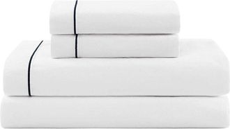 Tommy Hilfiger 200 Thread Count Solid Cotton Percale Sheet Set