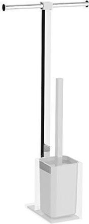 Gedy Gedy - Ra327300000 Rainbow Columna Portarrollo+escobillero Plata - Ref: Ra327300000