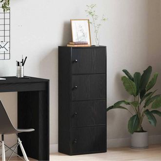 Berkfield Home Durable Bookcase Black Oak 40x24x102 cm Engineered Wood | Size: 40 x 24 x 102 cm