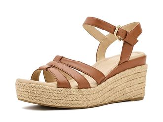 Life Stride Havana Espadrille Sandals Womens Wedge Shoes Tan : 8.5 M (B), Synthetic
