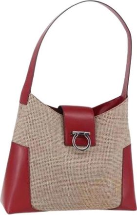 Ferragamo Pre-owned Canvas Schoudertas - Dames - Vintage Schoudertas - Veelkleurig - ONE Size - Leer - Vintage