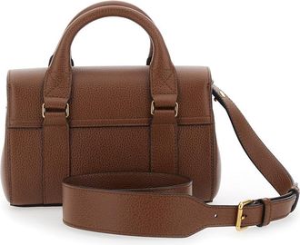 Mulberry Womens Handbag Bayswater Mini Brown Pebbled Leather Calf Handbags Hand Bags