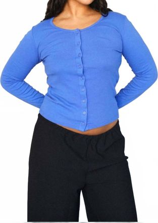 Gil Rodriguez Sophie Cardigan In Violet Blue