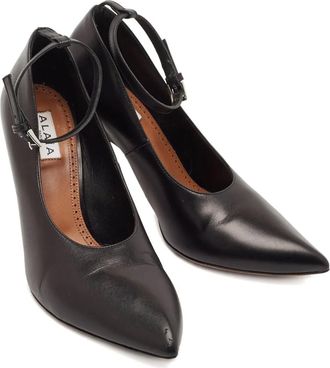 Alaia Pumps in pelle con cinturino 125mm - Nero