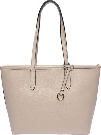 Roberta M Beige Rundleer Tas