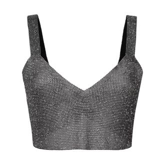 Santa Brands Wide-strap Milano Top - Dames - Tops zonder mouwen - Zwart - ONE Size - Leer - Tops