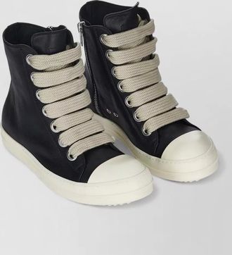 Rick Owens leather platform high-top sneakers