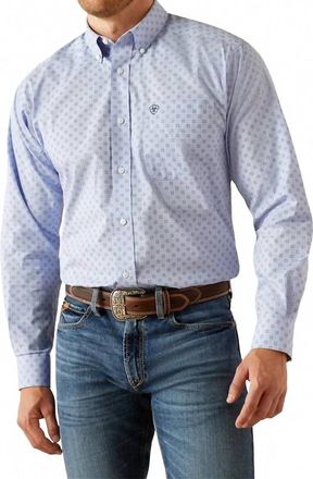 Ariat Wrinkle Free Otello Classic Fit Long Sleeve Shirt In Periwinkle