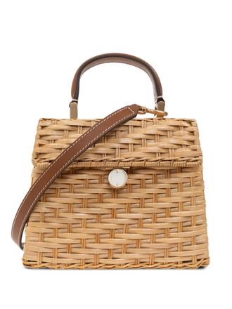 Cult Gaia Sybil shoulder bag - women - Wicker/Suede/Leather - OS - Neutrals
