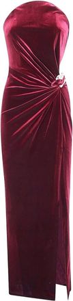 Self Portrait Bordeaux Dress Aw25 Elegant Silhouette