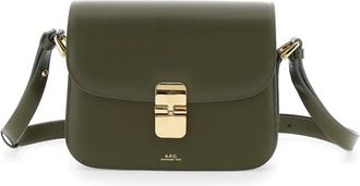 A.P.C. Sac Grace Small - Dames - Schoudertassen - Groen - ONE Size - Katoen - Tassen
