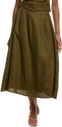 Seraphina Linen Midi Skirt