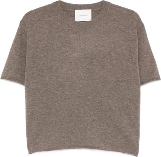 Lisa Yang T-shirt girocollo Cila - Marrone