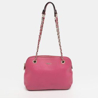 DKNY Dkny Bryant Park Pink Leather Shoulder Bag