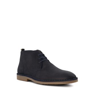 Dune London Mens CASHED Casual Chukka Boots - Navy Leather (archived) - Size UK 10