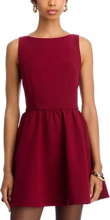 French Connection Azra Twill Low Back Mini Dress In Cabernet