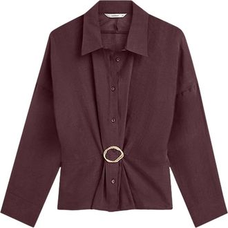 Summum Overhemden, Dames, Rood, 2Xl, Leer, Wear-your-way Blouse