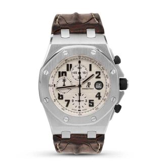 Audemars Piguet Pre-owned Audemars Piguet Royal Oak Offshore Chronograph White Dial Mens Watch 1000ST-01