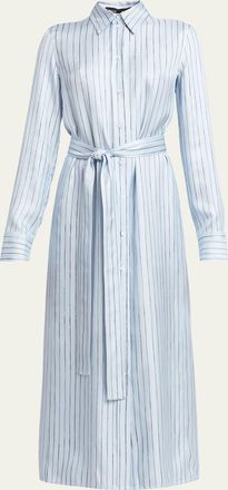 Proenza Schouler Hannah Stripe Silk Twill Ankle Dress