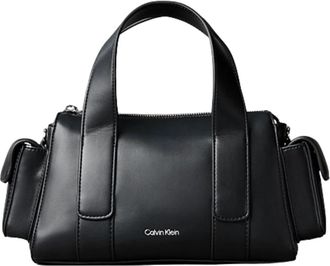 Calvin Klein Convertible Jacquard Crossbody Handtas - Dames - Handtassen - Zwart - ONE Size - Tassen