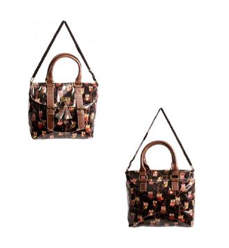 Generic Owl patterned Ladies fashion Bag Oilcloth waterproof Womens Fashion Shoulder strap Handbag (Black)