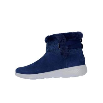 Skechers On-The-Go City 2-Cozy Vibe W Blue Suede Winter Boots ZAP1525