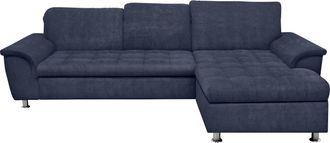 Domo Collection Ecksofa »Franzi Steppung im Sitzbereich B7T/H: 278/162/80 cm, L-Form« wahlweise mit Bettfunktion, Bettkasten und Kopfteilverstellung