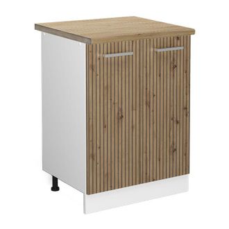 Vicco Mueble Bajo De Cocina R-line, Roble Artesanal, 60 Cm, Et Roble