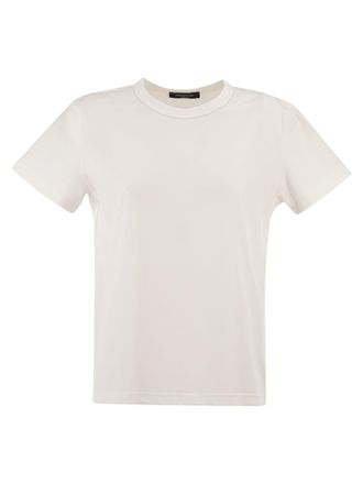 Fabiana Filippi Jersey-T-Shirt mit leuchtendem Faden