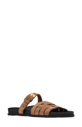Aquatalia Ispera Weatherproof Slide Sandal in Clay Suede at Nordstrom, Size 8.5