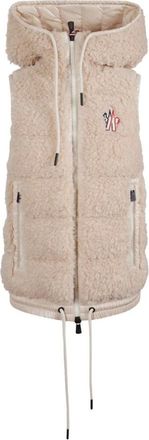 Moncler Teddy Gevoerd Bodywarmer met Capuchon - Dames - Jassen - Roze - Maat: S Fleece