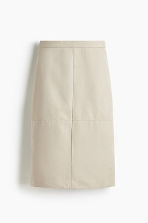 H&M Midijupe - Hellbeige