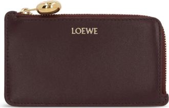 Loewe Portacarte con logo inciso - Rosso