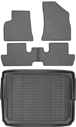 OEM Juego De Alfombrillas De Goma Para Coche Y Alfombrilla Para Maletero Para Peugeot 3008 I Crossover (2009-2016)