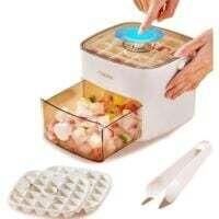 OEM Cubitera Con Tapa, Fabricada En Silicona Comestible (con Recipiente), 48 Compartimentos De Doble Capa, F&aacute;cil De Extraer, Para Enfriar Caf&eacute;, T&eacute;, C&oacute;ctel
