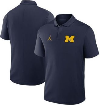 Jordan Brand Mens Jordan Brand Navy Michigan Wolverines Primetime Victory Primary Logo Performance Polo at Nordstrom, Size Xx-Large