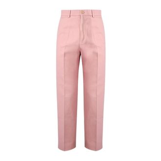 Gucci Zanwu Pantalon - Heren - Broeken - Roze - Maat: XS Katoen