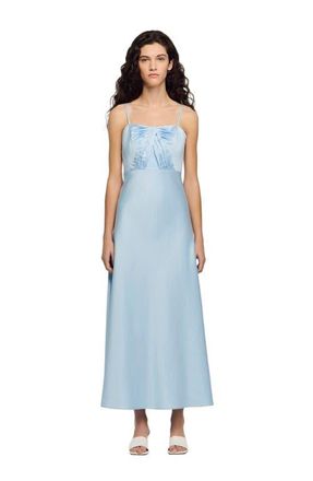 Sandro Satin-effect maxi dress in Blue Sky at Nordstrom, Size 36 Eu
