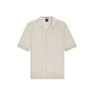BOSS Relaxed-fit shirt with mosaic print