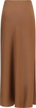 Brunello Cucinelli Womens Midi Skirt Tan Acetate