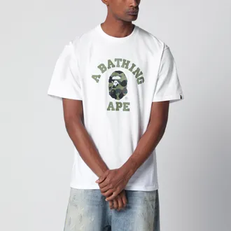 A Bathing Ape T-shirt bianca con stampa logo