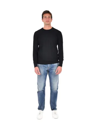 low brand All-Over Jacquard Wool Sweater - Black