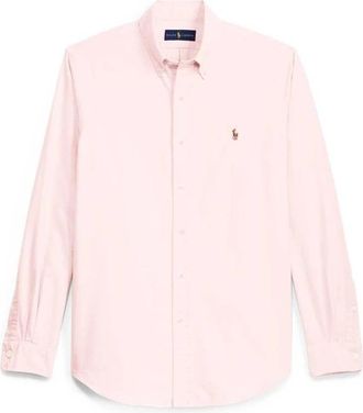 Polo Ralph Lauren Klassiek model katoenen Oxford overhemd met lange mouwen - Heren - Casual Overhemden - Roze - XL - Katoen - Overhemden
