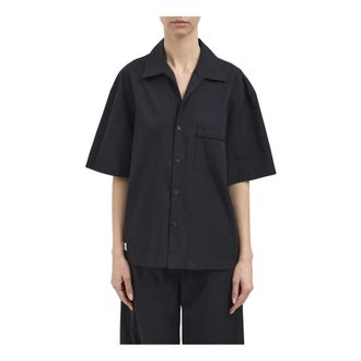 Entire studios Short Sleeve Shirts, female, Black, Size: S SS Pajama Shirt