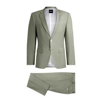 HUGO BOSS Kostuums, Heren, Groen, M, Wol, H-Huge-2Pcs-224 Pak