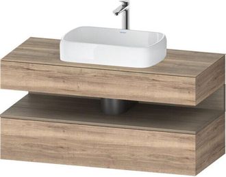 Duravit Duravit - Qatego Consola Mueble Bajo Lavabo, 1 Extra&iacute;ble, 1 Caj&oacute;n