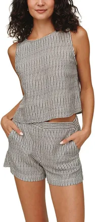 Bella Dahl Stripe Sleeveless Crop Tank in Hatch Stripe at Nordstrom, Size X-Small