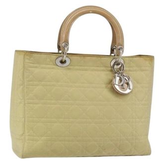 Dior Pre-owned Vintage Handtas - Dames - Vintage Handtas - Beige - ONE Size - Nylon - Vintage