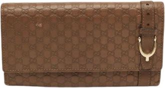 Gucci Pre-owned Wallets, female, Brown, Size: ONE SIZE Pre-owned Vintage Wallet
