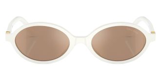 Miu Miu Orange Mirror Oval Ladies Sunglasses MU 04ZS 14240D 50